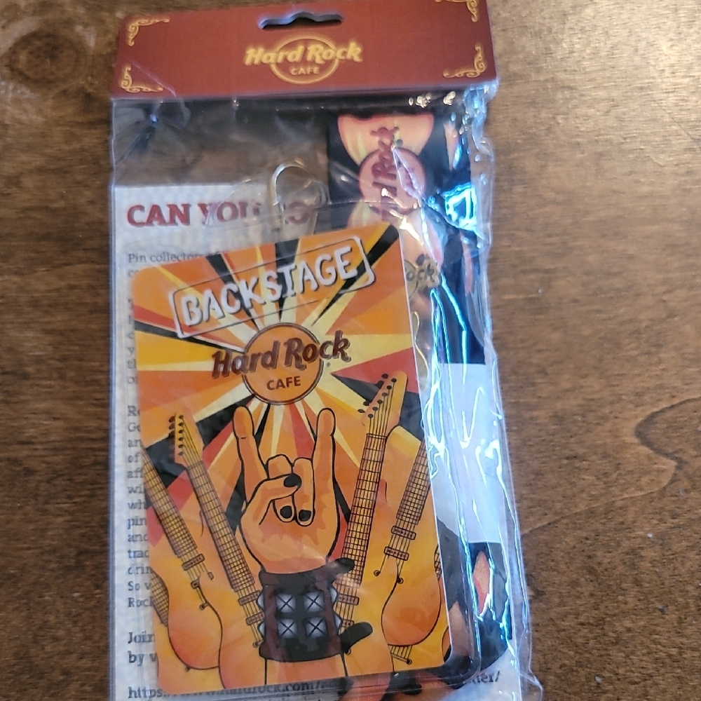 Hard Rock Cafe Backstage Pass Lanyard With Pin